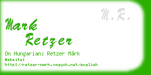 mark retzer business card